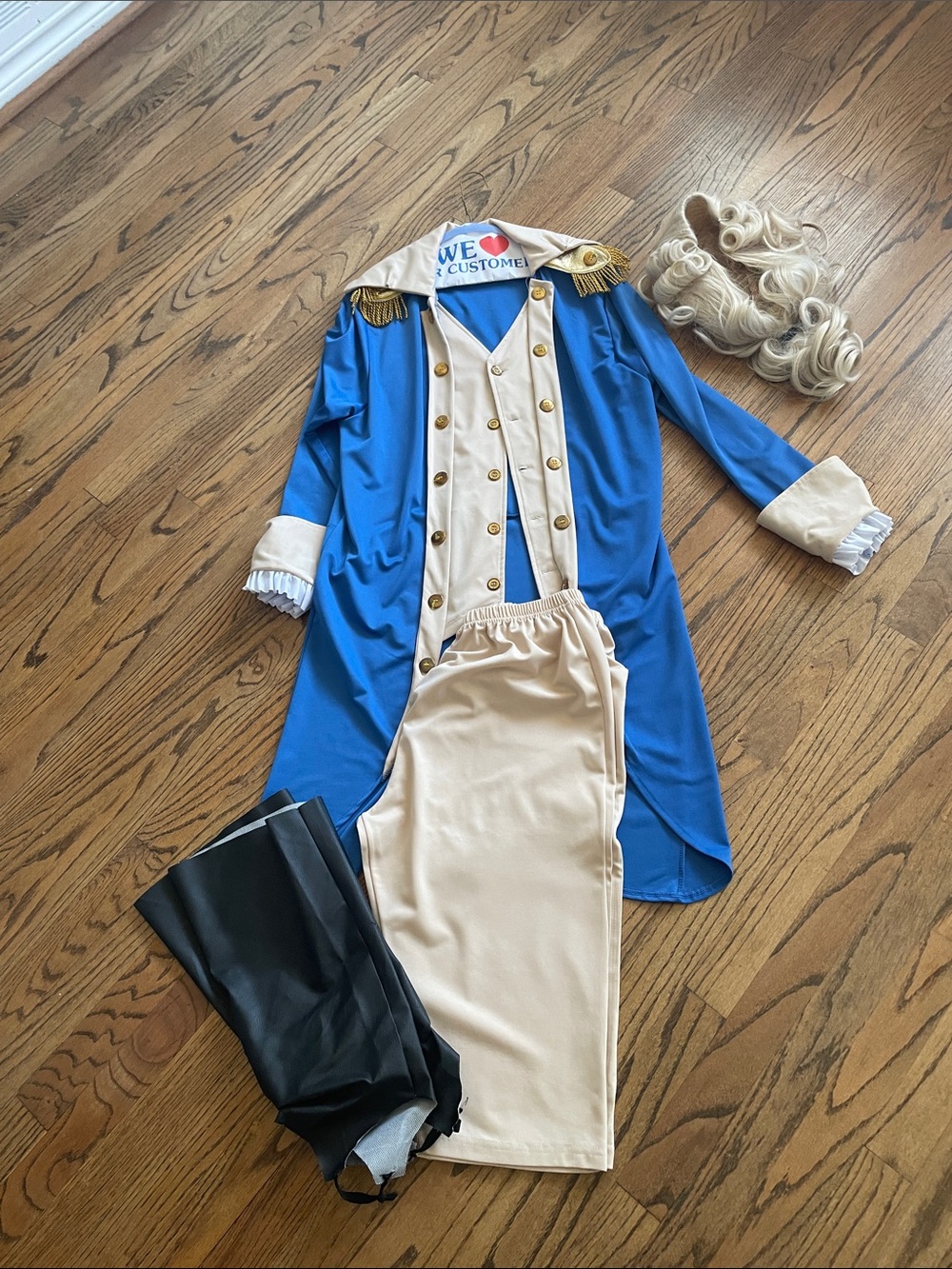 Founding Father, Prince, Adult M Costume and wig